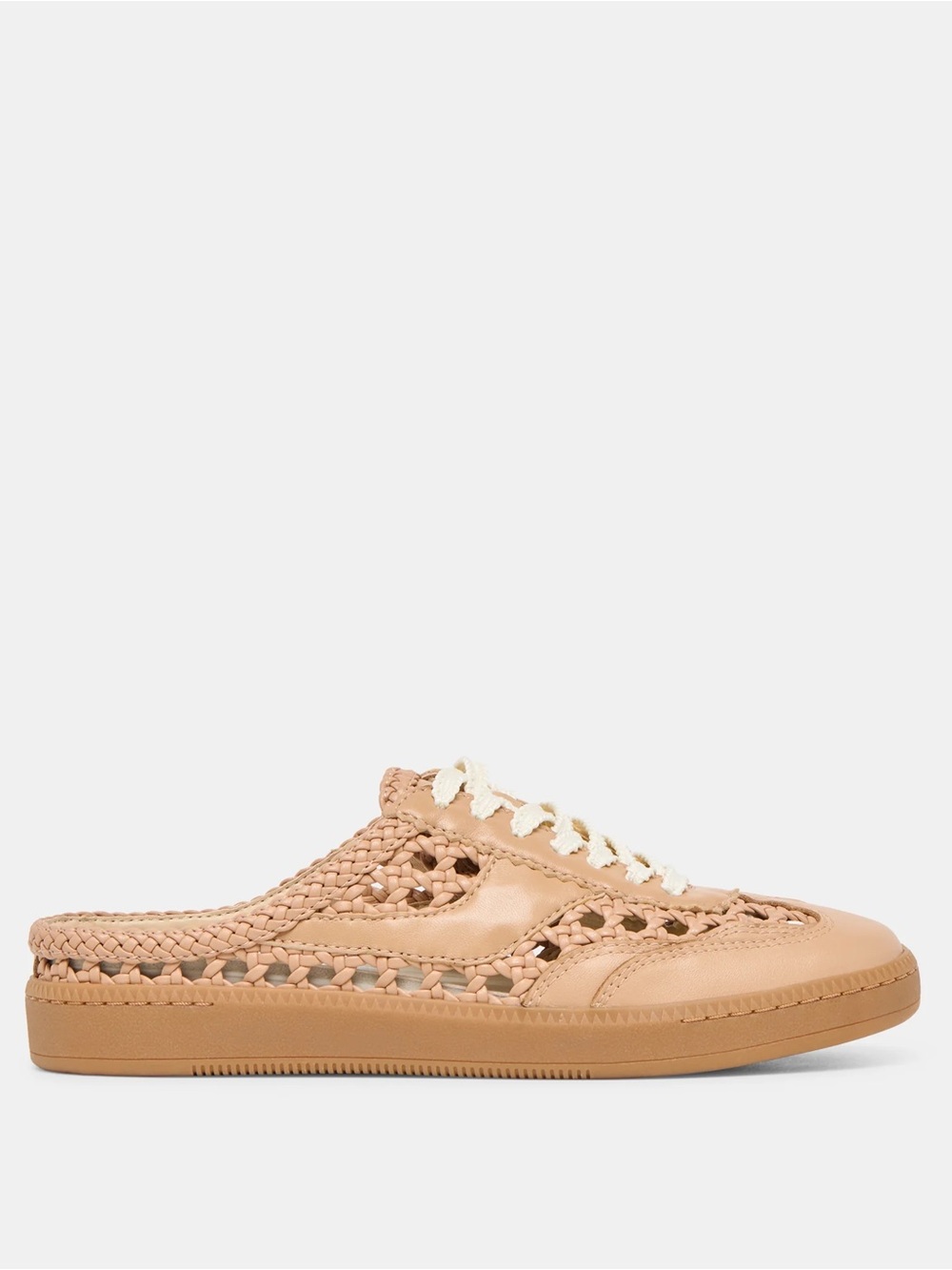 Dolce Vita Notice Slide Woven Lace-Up Mule in cafe
